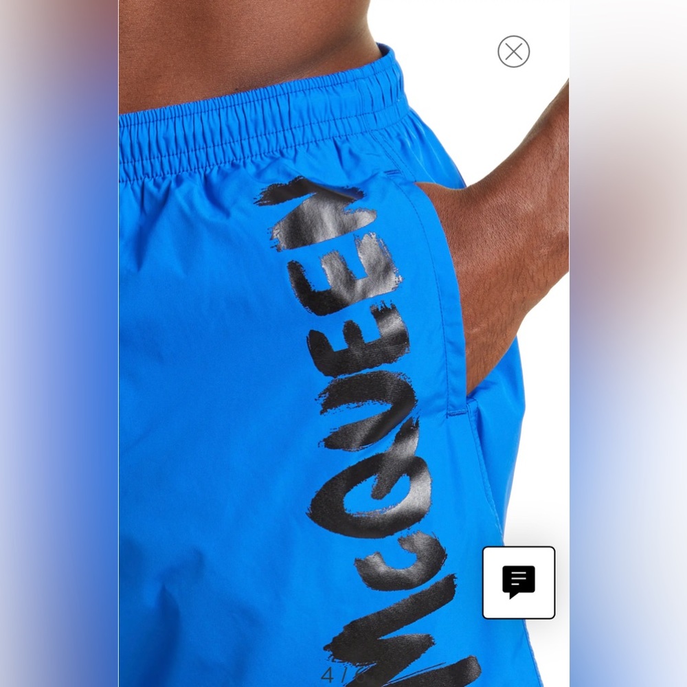 NWT Auth. Alexander MCQUEEN Graffiti Logo Swim Trunks Sz L ITALY - Picture 3 of 15